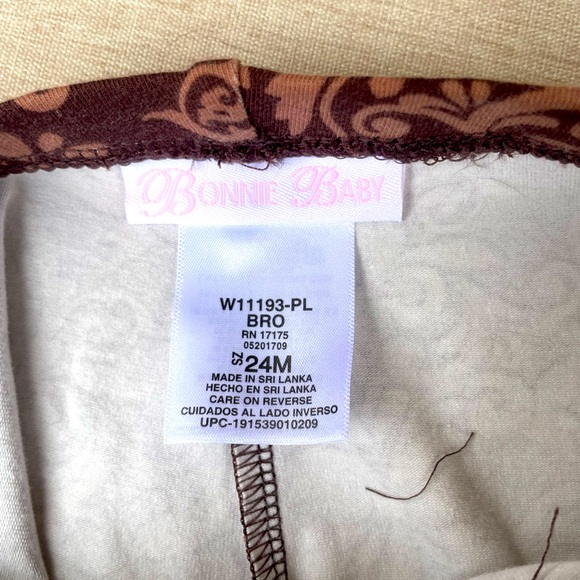 Bonnie Baby, 2 piece matching outfit, Brown, Pink & Green, Size 24 Month - Picture 7 of 7